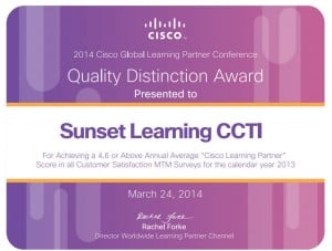 2014 Cisco Quality Distinction Award