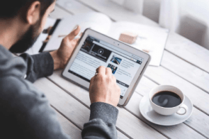 Man on Tablet